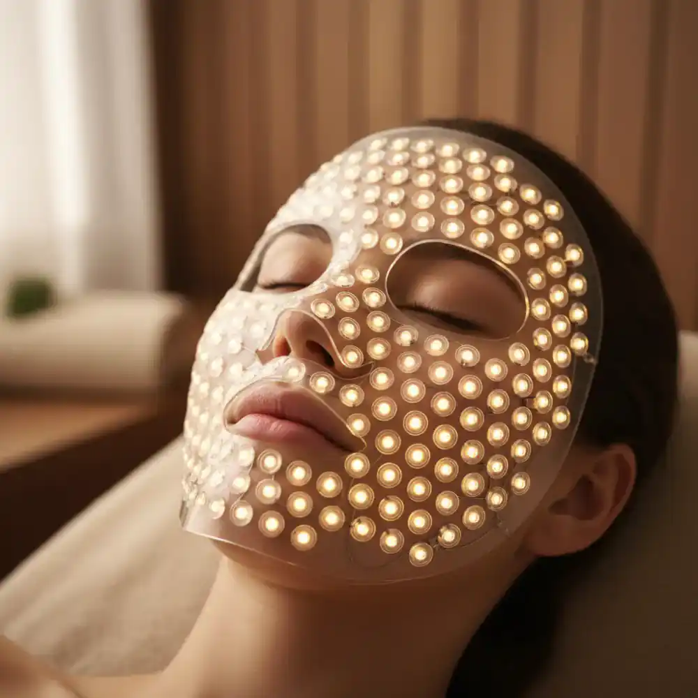 Detalle de tecnología LED facial